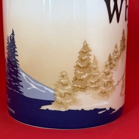 Starbucks Whistler Canada Coffee Mug Global Icon 2012 Tan Blue EUC 16 Oz. - Picture 9 of 10